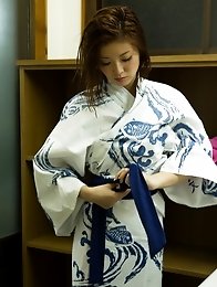 Hardcore and naughty Japanese av idol Rina Kato soaks her body wet and shows it off
