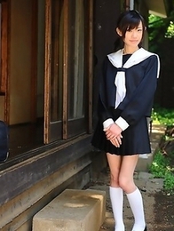 Teen Aoba Itou shows her pussy